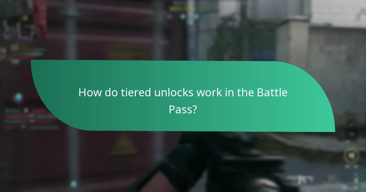 How do tiered unlocks work in the Battle Pass?