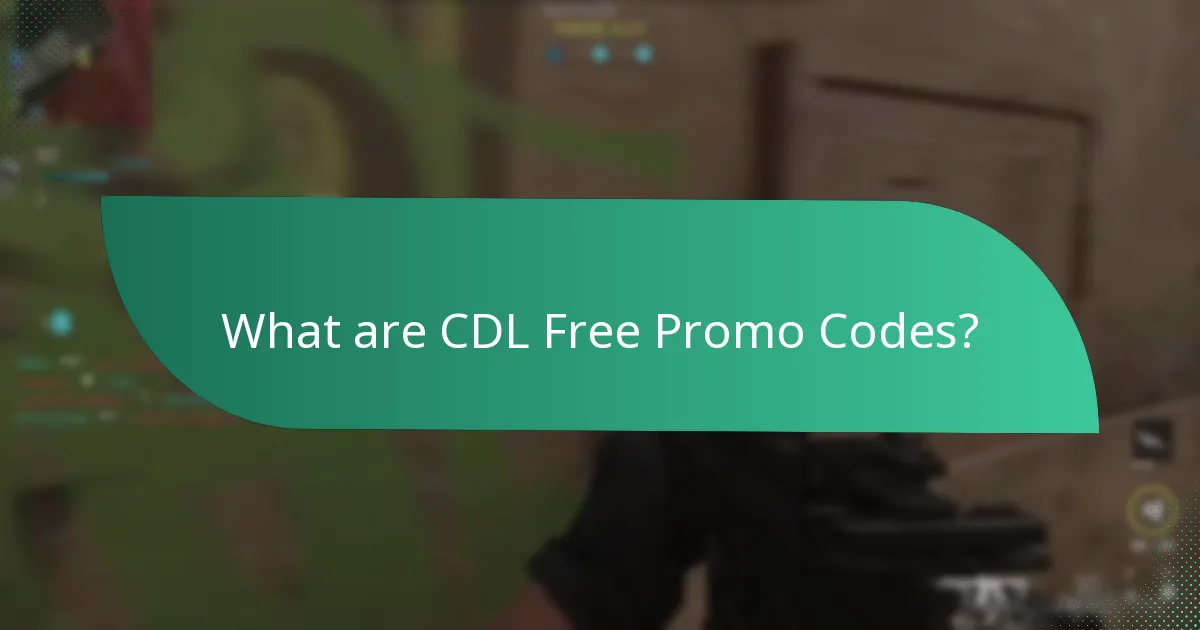 What no-cost items can be accessed with CDL Free Promo Codes?